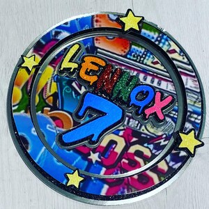 Graffitti cake topper