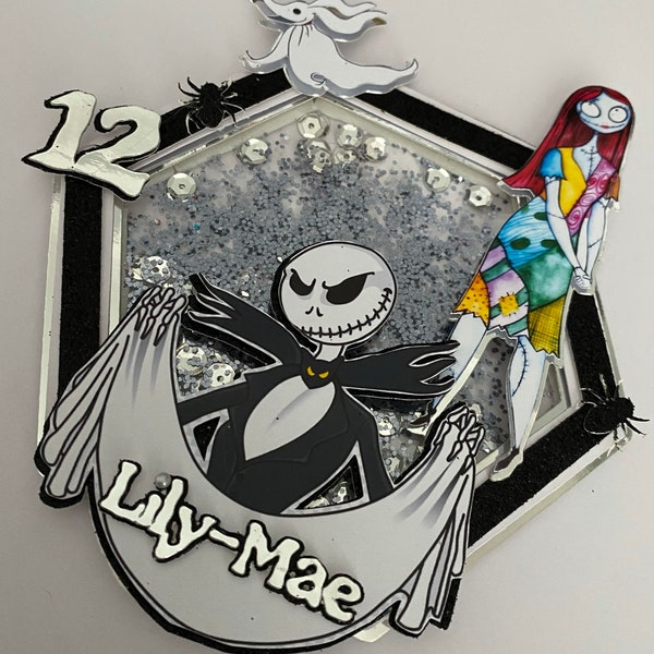 Nightmare before Christmas inspired cake topper