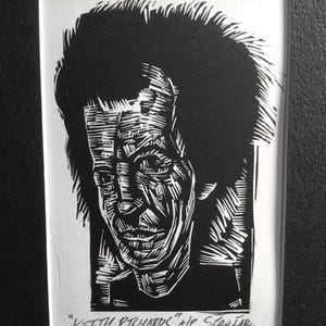 Keith Richards linocut print by Sean Eaby