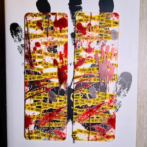 Crime Scene Keeper: Acrylic Murder Mystery Bookmark (2 pack)