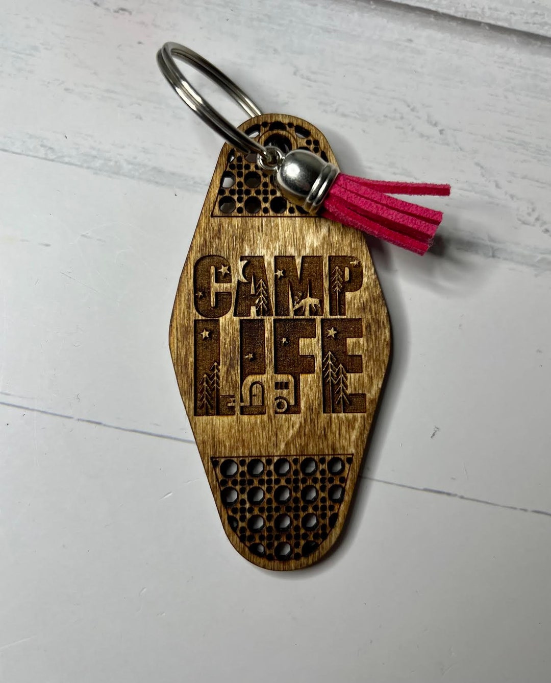 Camp Life Key Chain - Etsy