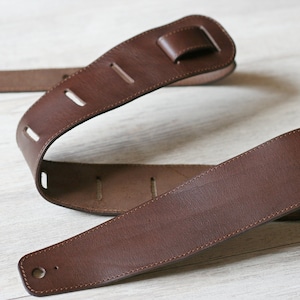 Personalized Leather Guitar Strap: Handmade, Adjustable Length