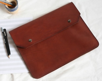 Handmade Crazy Horse Leather Folder: Personalized Document Holder A4/A3