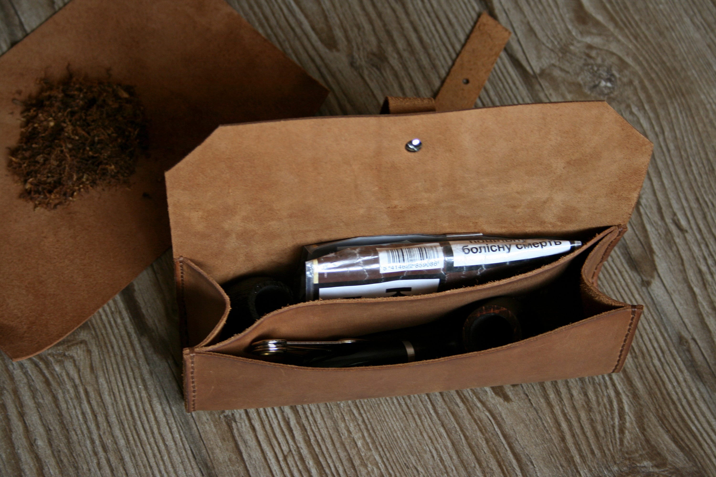 Pipe Case Leather Pipe Pouch Personalized Leather Tobacco Case Etsy