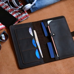 Cartera de viaje de cuero Cartera personalizada Organizador de cartera de viaje Cartera de viaje familiar Cartera de pasaporte Cartera de documentos Regalo personalizado