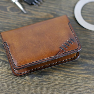 Cartera de cuero Frankenstein Card Holder Billetera personalizada Soporte de tarjeta de visita Leather Minimalist Wallet Credit Card Case Slim Wallet