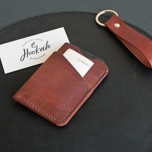 Cartera de cuero Cartera hecha a mano Cartera fina personalizada Cartera de cuero desgastado Cartera de cuero para hombre Cartera de padrinos de boda Cartera de cuero minimalista