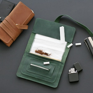 Leather Tobacco Roll  Personalized Tobacco Roll  Leather Tobacco Pouch  Tobacco Pouch Handmade Tobacco Pouch Leather Best Man Gift