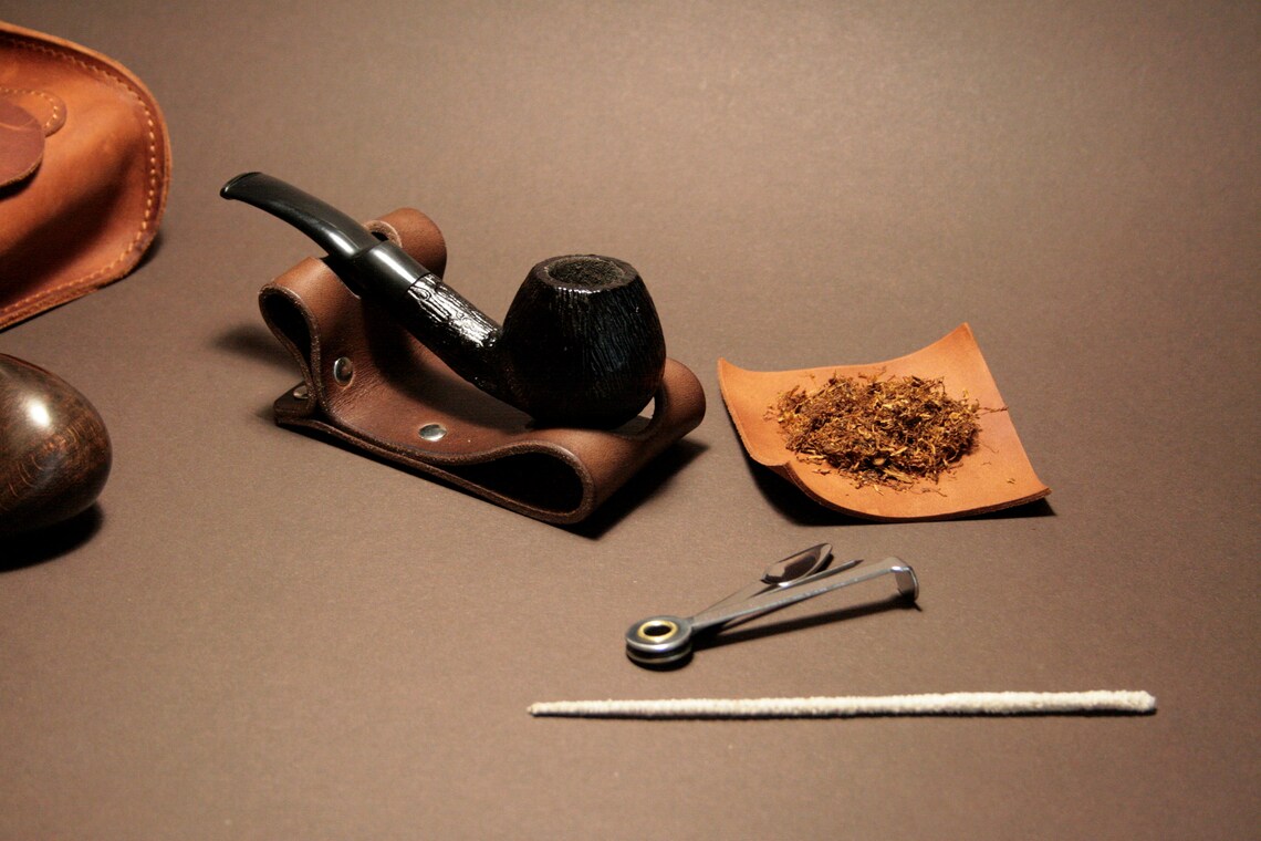 Leather Pipe Stand Handmade Pipe Stand Pipe Holder Pipe Rack Etsy