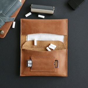 Leather tobacco pouch  Handmade Tobacco pouch  Personalized roll  Small Leather Pouch  Tobacco bag Leather Best Man Gift  Christmas Gift