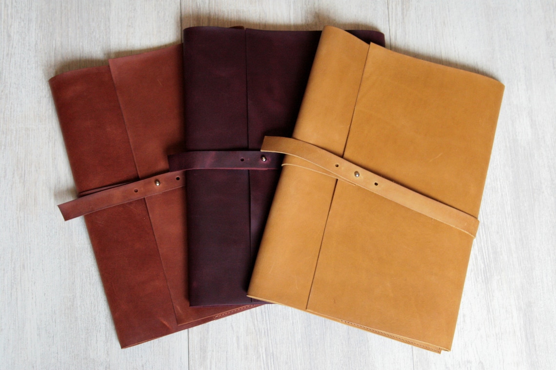 Leather Book Cover Handmade Leather Cover Personalized Etsy