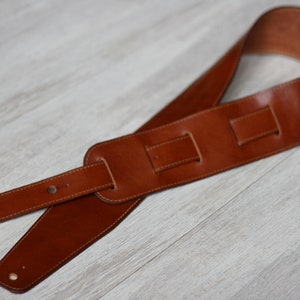 Personalized Leather Guitar Strap: Handmade Acoustic Electric Strap