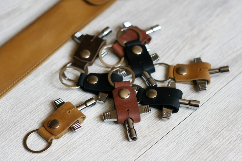 Drum Key Holder Leather Key Holder Personalized Gift Handmade Etsy