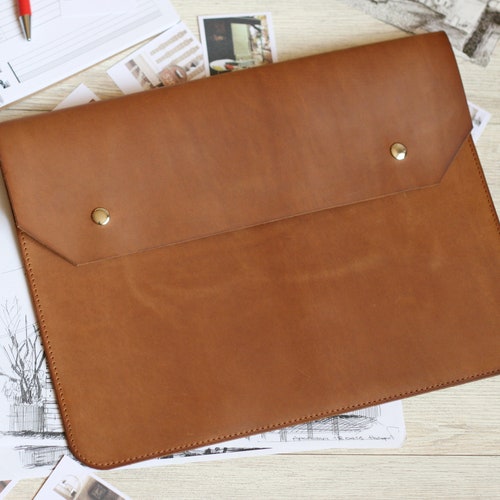 Handmade Leather Folder Leather Document Holder Folder Case Etsy