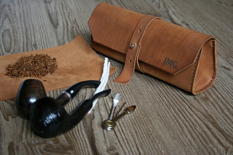 Pipe Case Leather Pipe Pouch Personalized Leather Tobacco Case Etsy