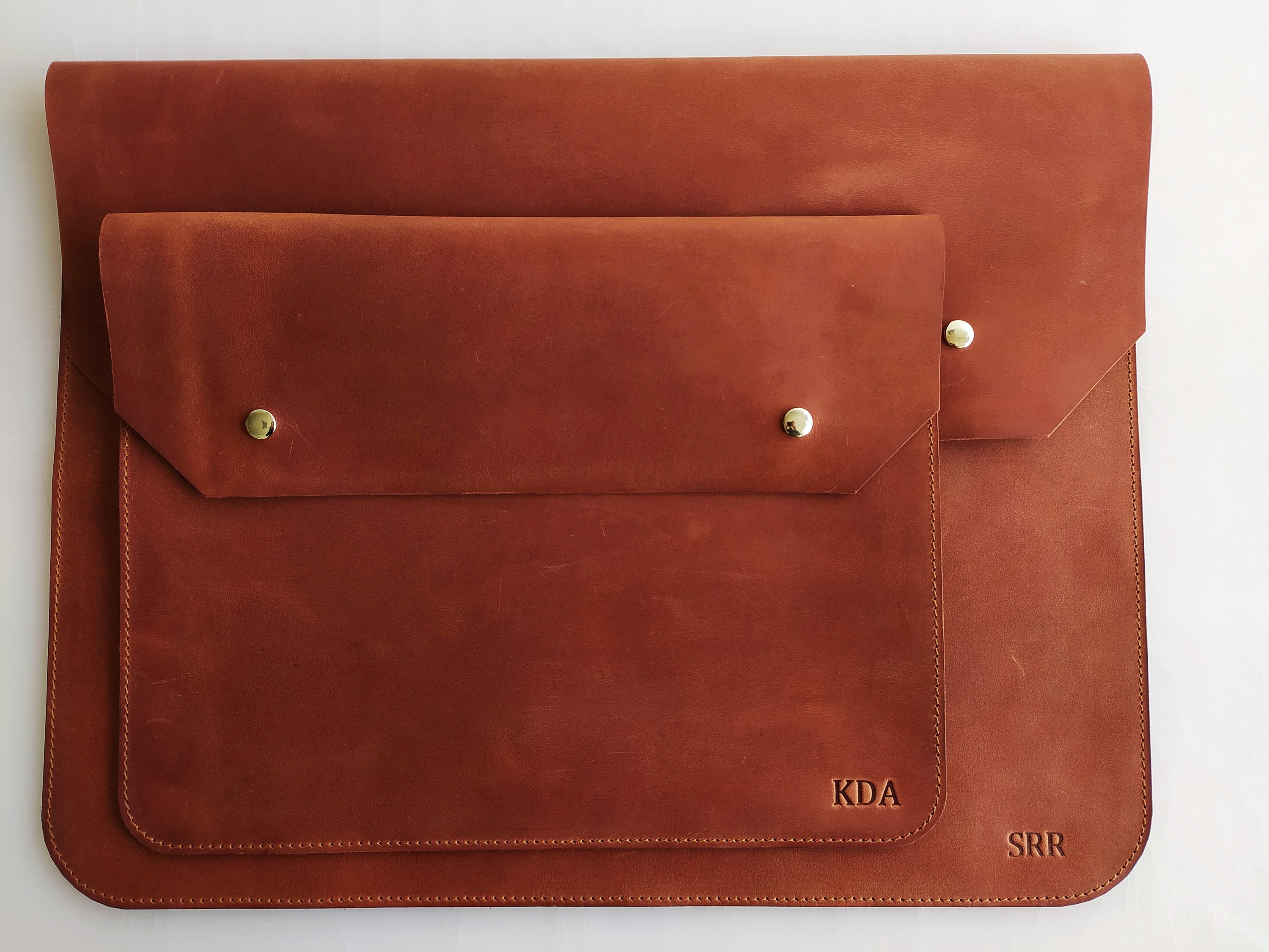 Handmade Crazy Horse Leather Folder: Personalized Document Holder A4/A3 ...