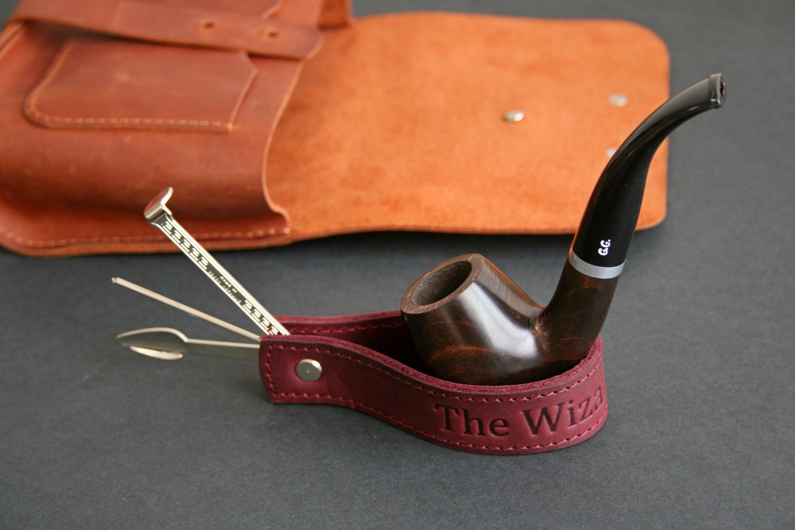 Leather Pipe Stand Personalized Pipe Stand Pipe Cleaning Tools Etsy