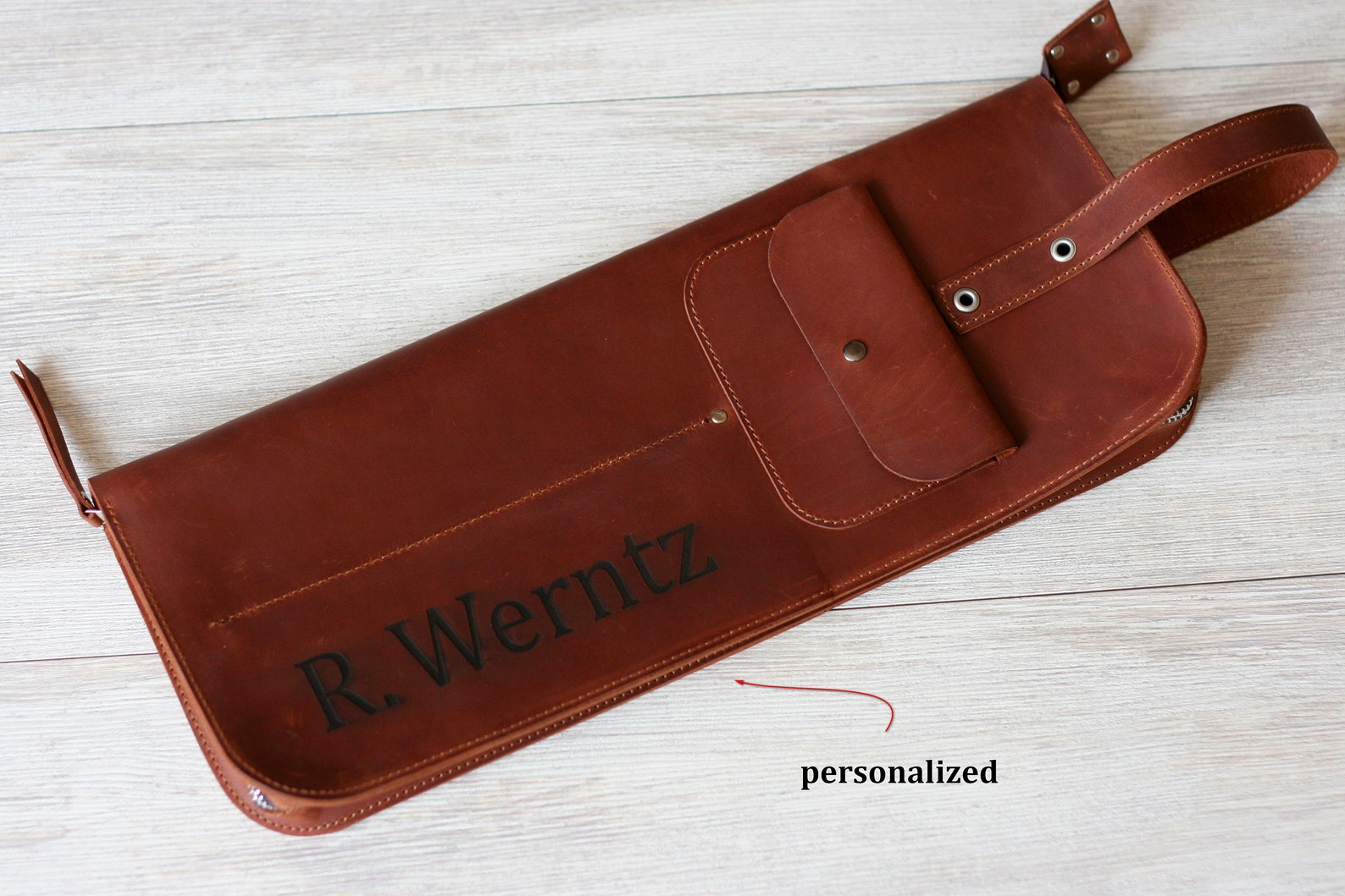 Drum Stick Bag Drumstick Bag With Zip Personalized Leather Etsy