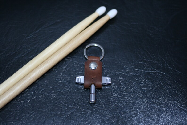 Drum Key Holder Leather Key Holder Persomalized Gift Etsy
