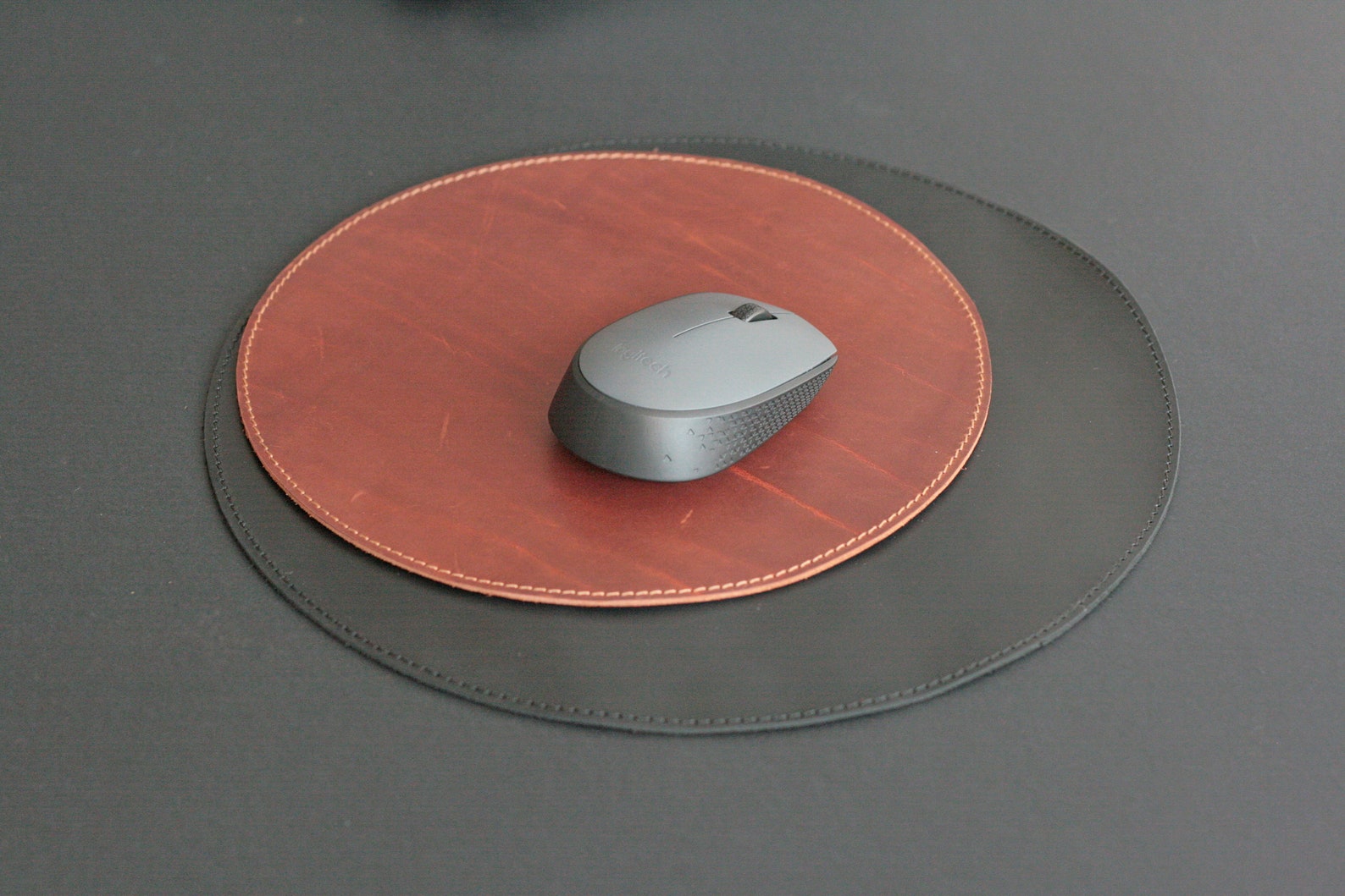 Personalized Round Mouse Pads Leather Mouse Pad Circle Mouse Etsy UK