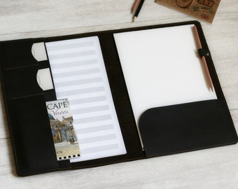 Handmade Leather Portfolio: Personalized A4 Document Folder
