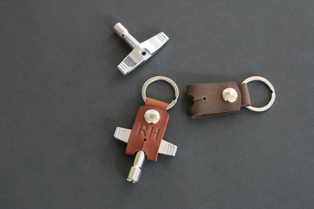 Drum Key Holder Leather Key Holder Personalized Gift Handmade Etsy
