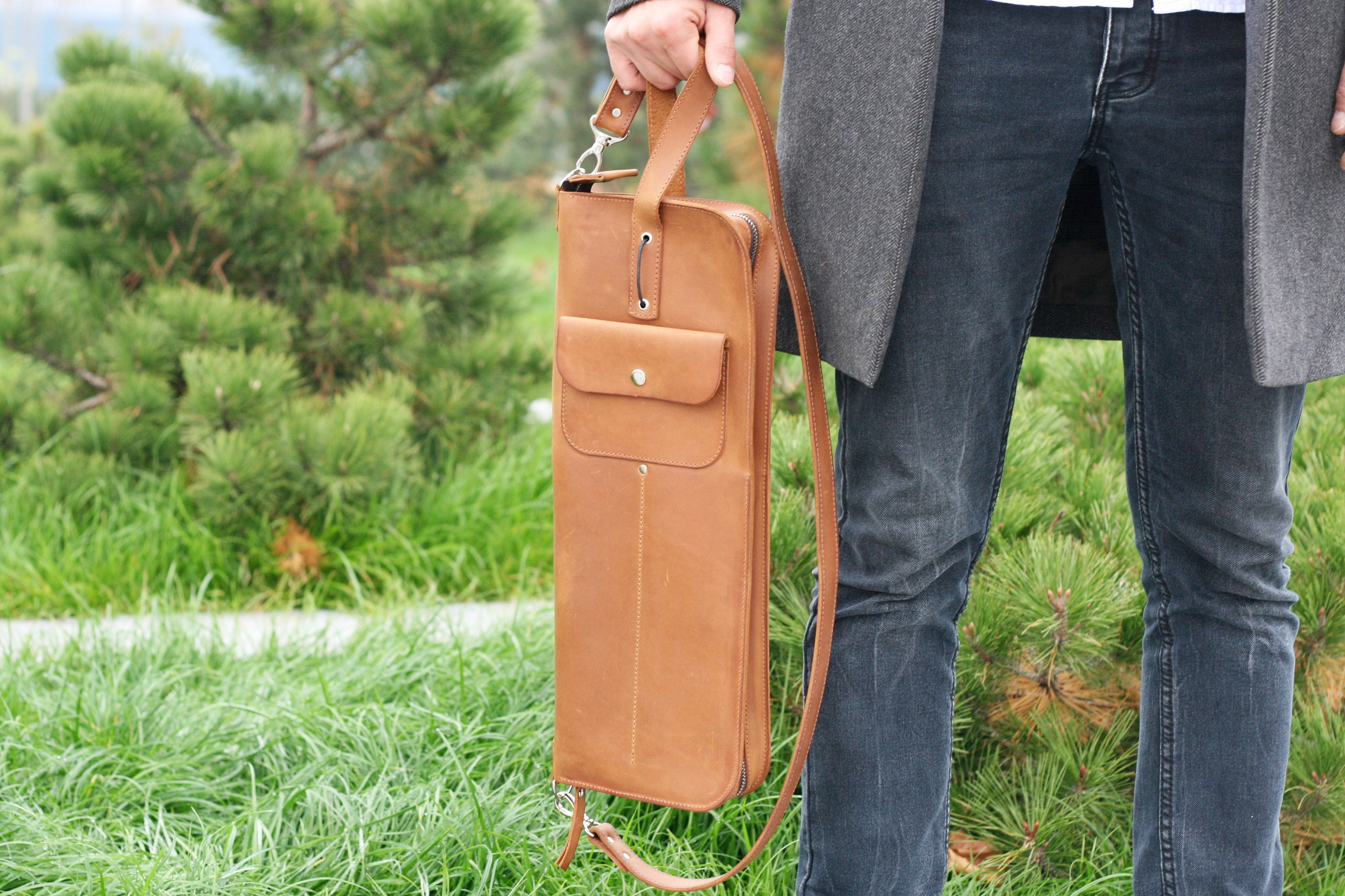Drum Stick Bag Drumstick bag with zip Personalized leather Etsy