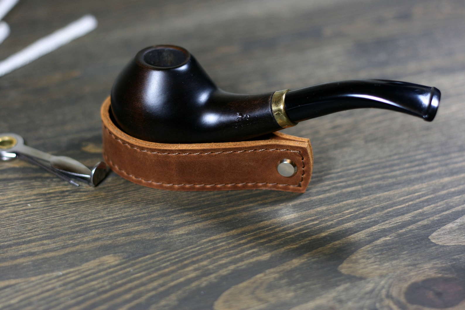 Leather Pipe stand Personalized Pipe stand Pipe Holder Etsy