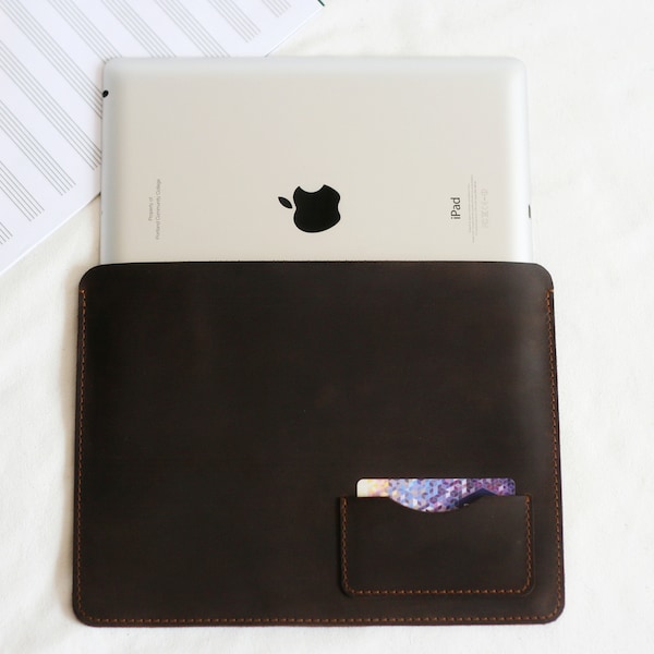 Leather iPad Cover  Personalized iPad 2/3/4Case  iPad Pro 9.7" Case iPad Pro 12.9" Case  Leather Folder Leather Document Case Leather clutch