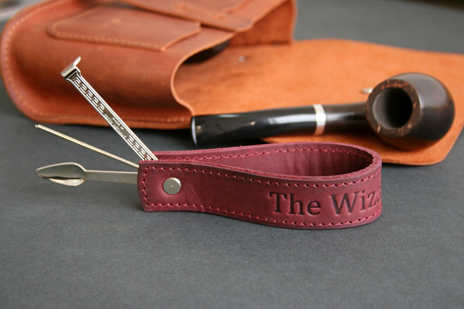 Leather Pipe Stand Personalized Pipe Stand Pipe Cleaning Tools Etsy