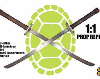 TMNT 1990 Leonardo Katanas 1:1 Scale Replica Prop Cosplay
