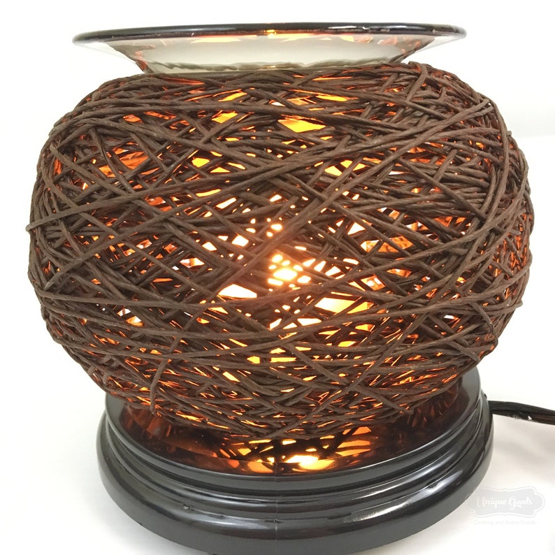 NEW Nest Fragrance Lamp Wax Tart Oil Warmer Electric Oil Burner Round FREE OIL