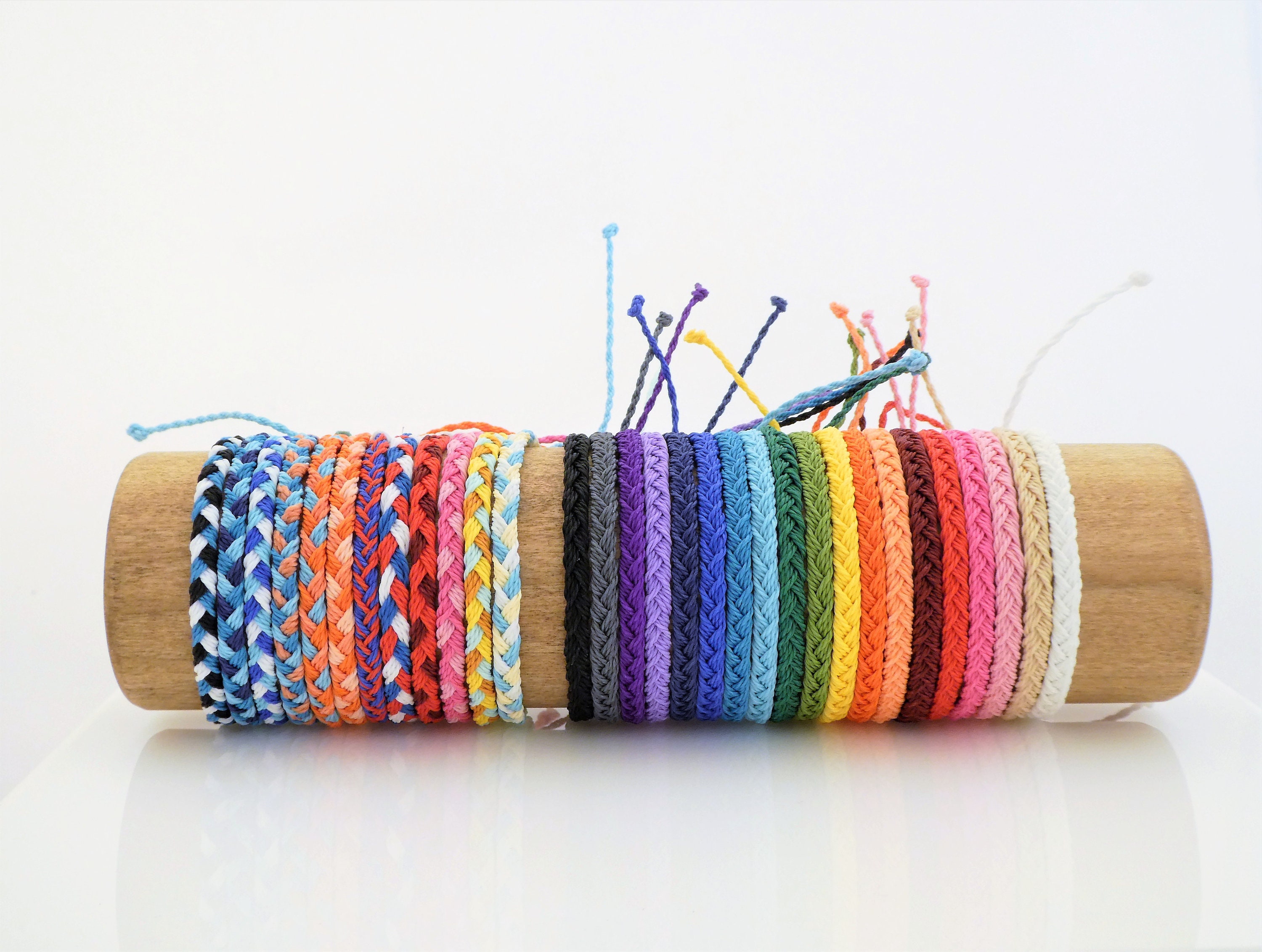 Flat Braided Wax Cord Braceletfriendship Braceletwaterproof Etsy