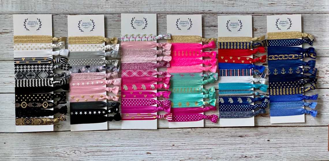 Colorful Hair Tieselastic Hair Bandsstretchy Hair Ties Etsy