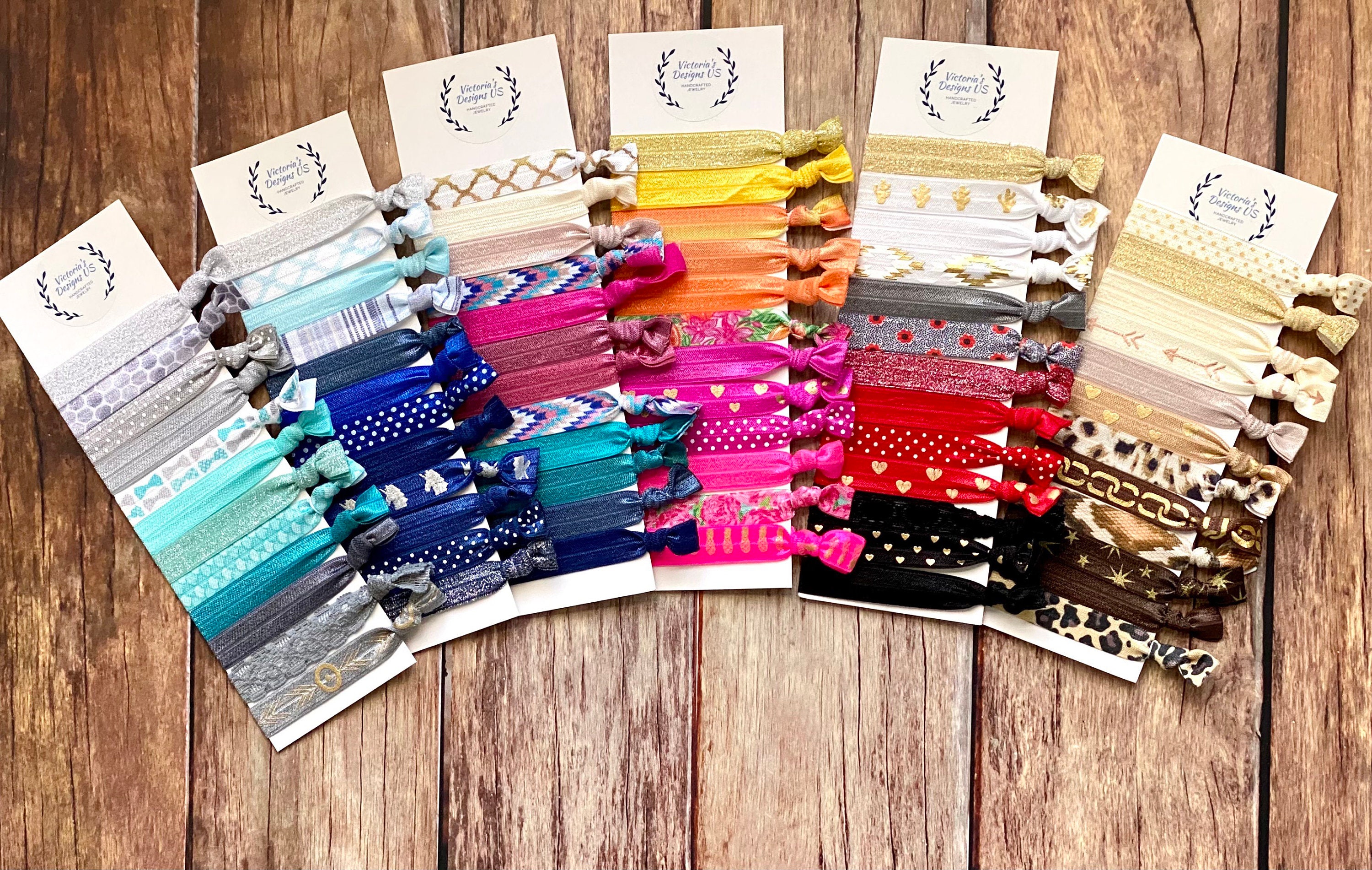 Colorful Hair Tieselastic Hair Bandsstretchy Hair Ties Etsy