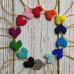 Handmade Macrame Heart Shape Nylon Cord Bracelet - Adjustable Friendship Jewelry