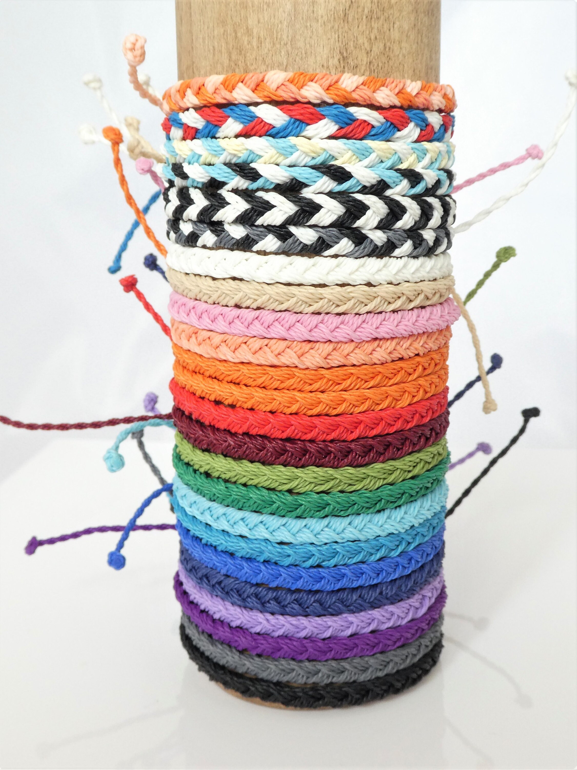 Flat Braided Wax Cord Braceletfriendship Braceletwaterproof Etsy