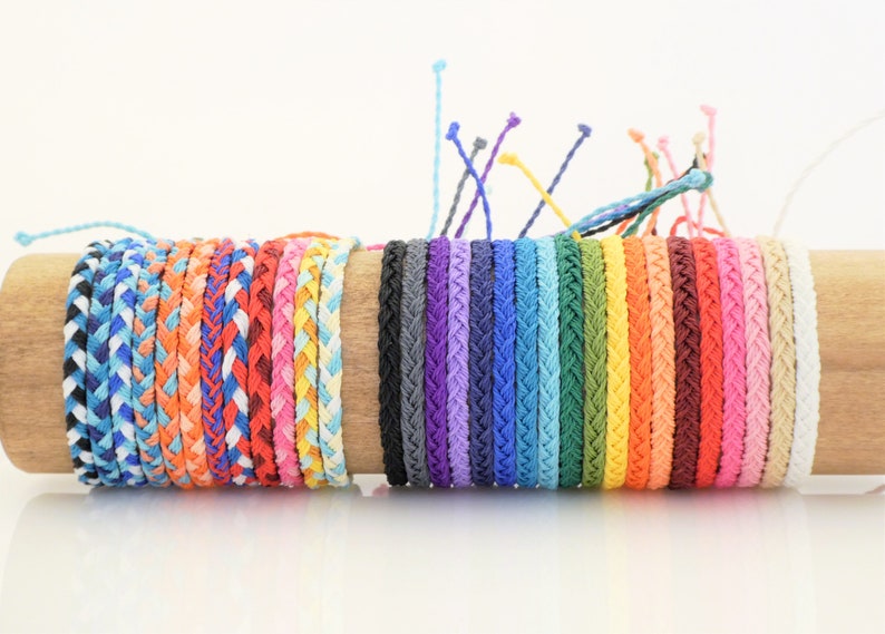 Flat braided wax cord braceletfriendship braceletwaterproof Etsy