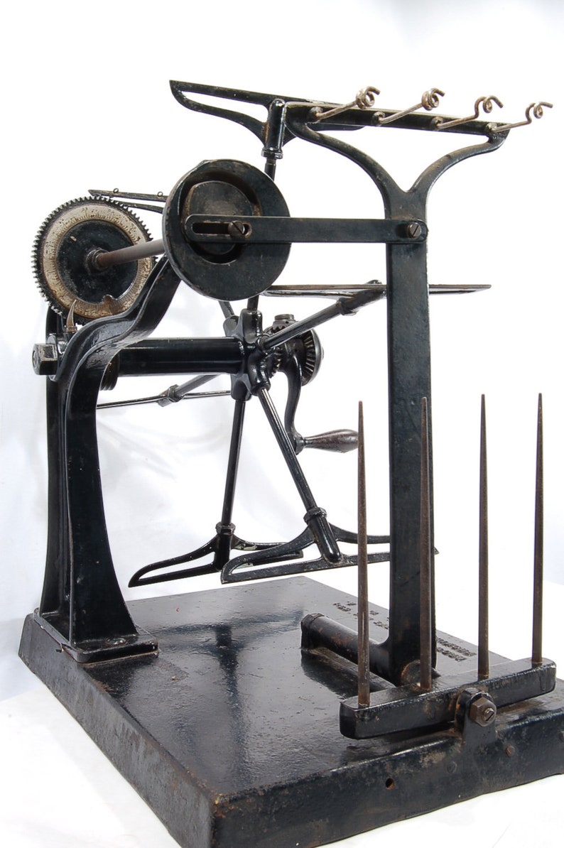 Antique Iron Industrial Textile Yarn Winder by Brown & Sharpe Mfg. Etsy