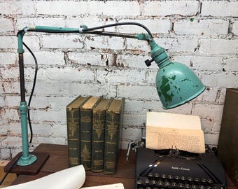 Vintage Articulating industrial Work Desk lamp