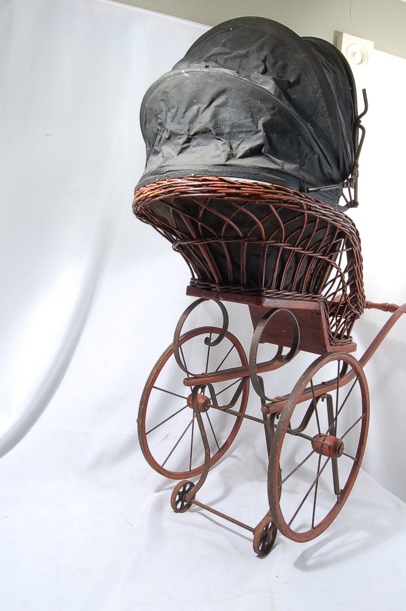Antique Victorian Baby Doll Carriage Stroller Pram Buggy Etsy