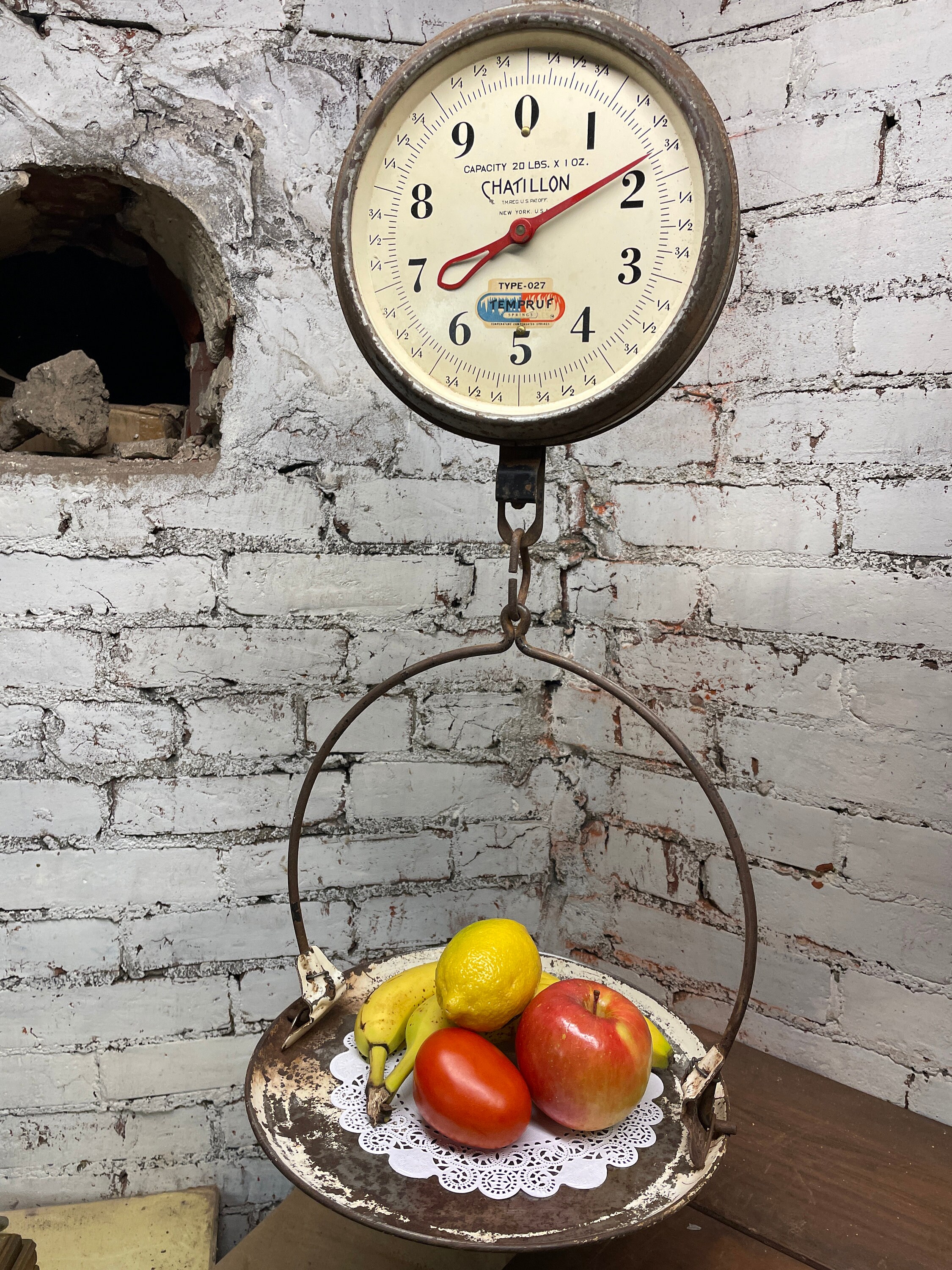 Vintage Grocery Hanging Scale Clock - Knick of Time