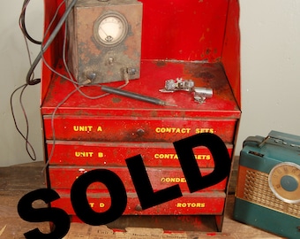 Vintage Antique 1956 ANCO by Anderson Wiper Blade Metal Cabinet