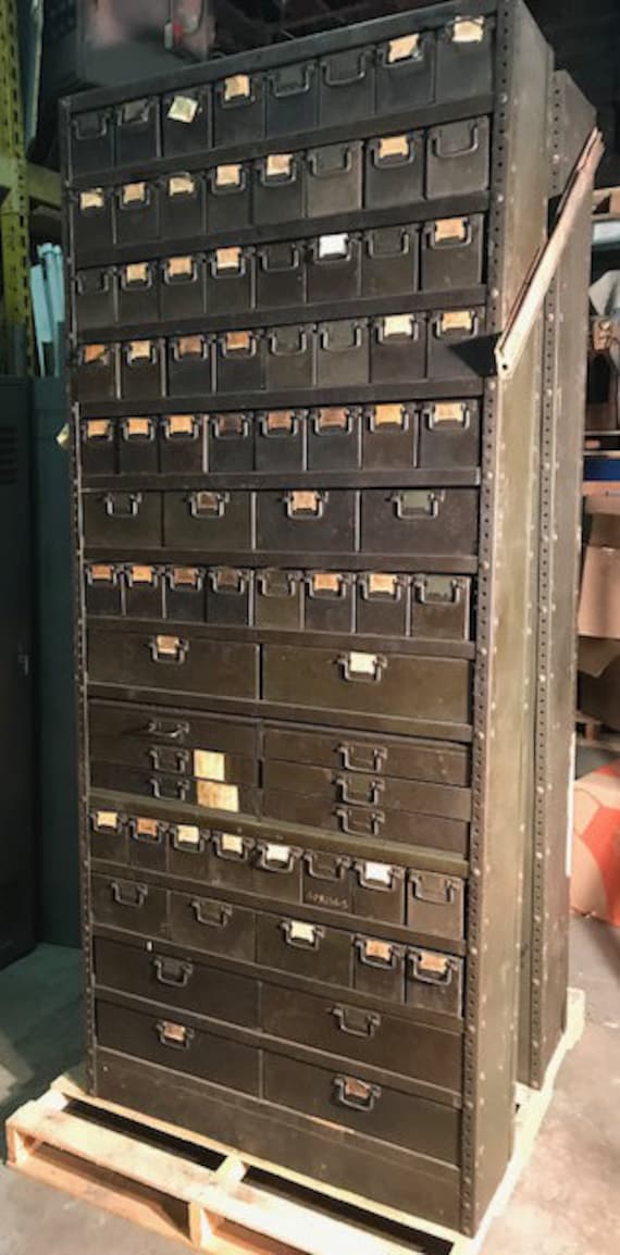 Vintage Colossal 1940's American Industrial Multi Drawer Parts