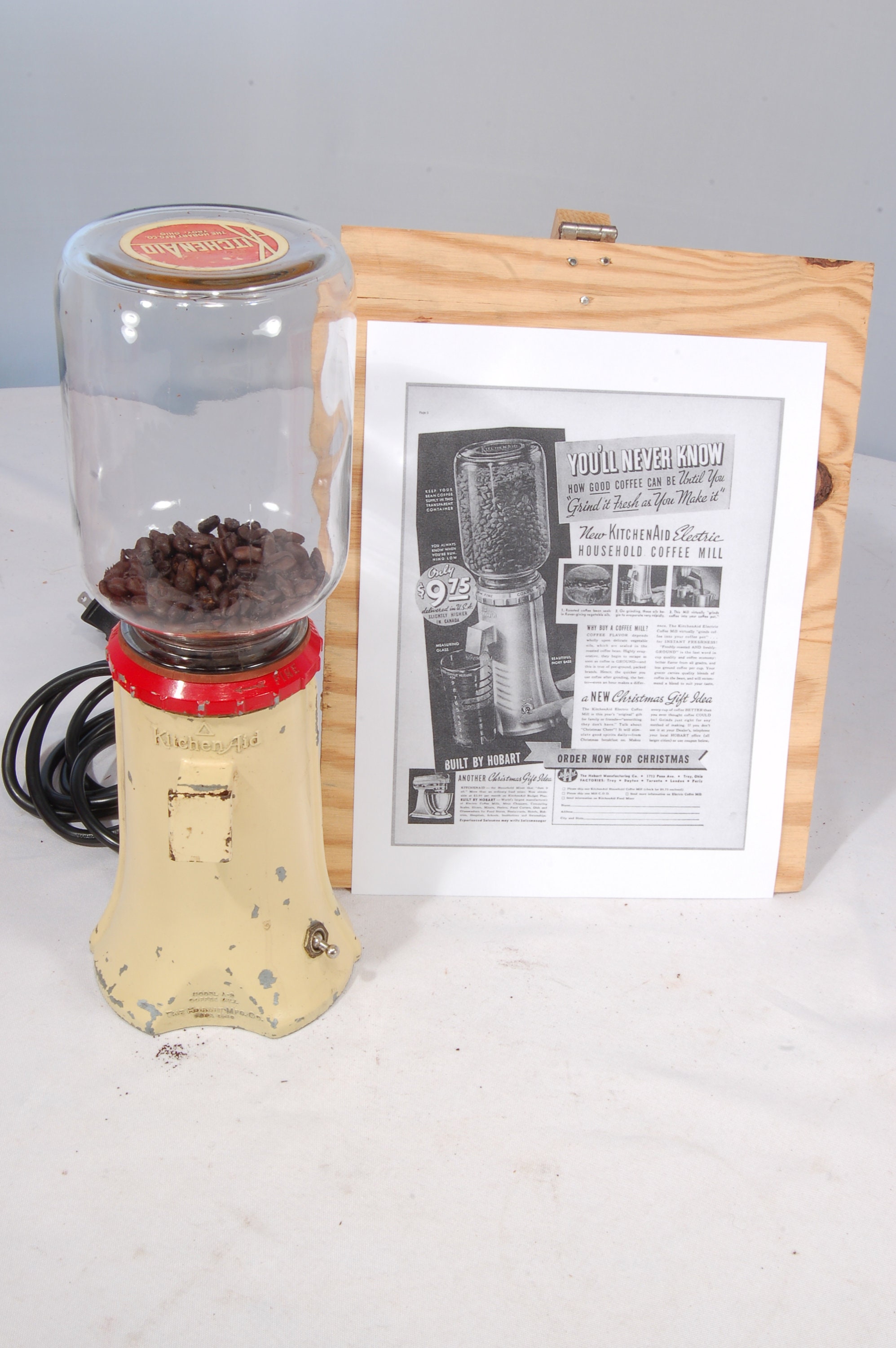 Vintage Kitchenaid A-9 Coffee Mill Grinder Hobart 
