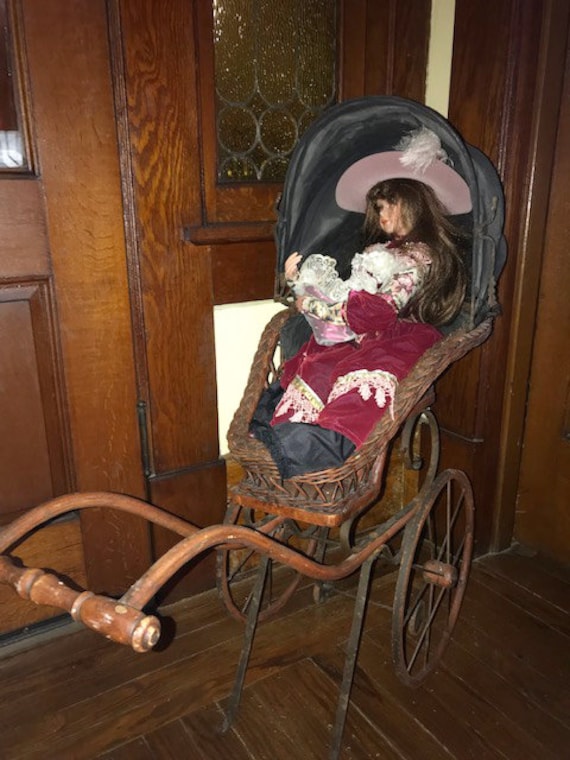 antique victorian dolls pram