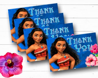 Moana Goodie Bags Printable | Moana Thank You Cards | Moana Printables | Moana Party Favors | Moana Goodie Bag Labels Tags | Digital