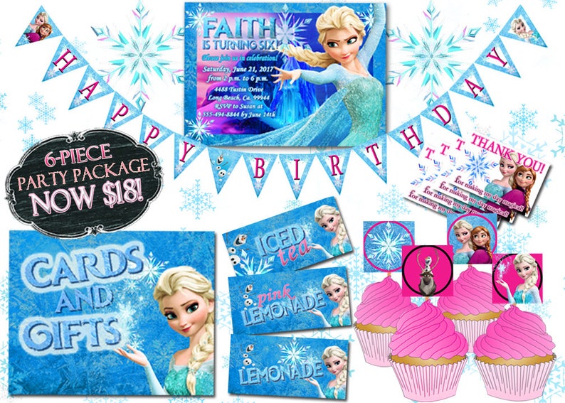 frozen birthday banner printable frozen happy birthday etsy