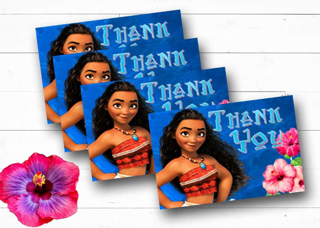 Moana Goodie Bags Printable | Moana Thank You Cards | Moana Printables ...