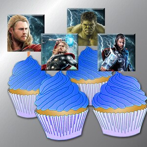 Thor Cupcake Toppers Printables | Thor Party Decorations | Thor Birthday Decor | Thor Cake Topper | Instant Digital Download
